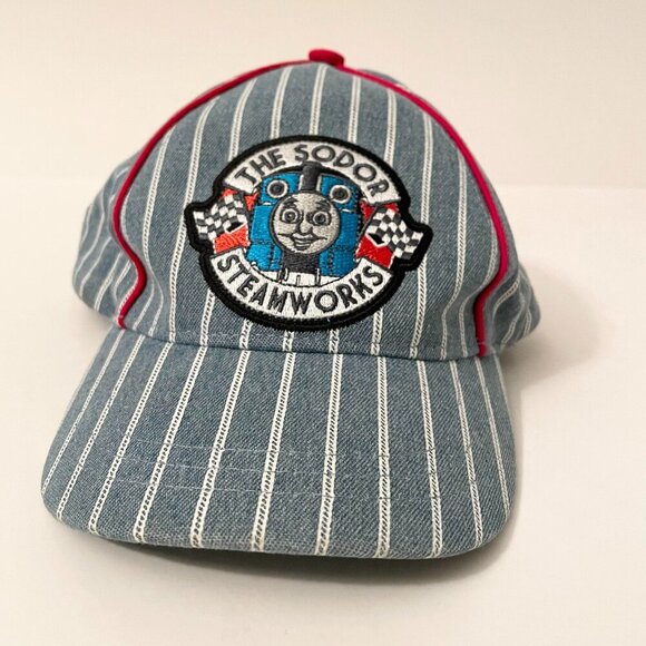 Thomas The Train Sodor Steamworks Cap Hat Youth Kids Adjustable Striped - Picture 1 of 16